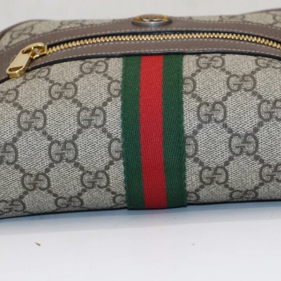 Gucci GG Supreme Monogram Web Small Ophidia Belt Bag 75/30 Dark Brown - Picture 4 of 15